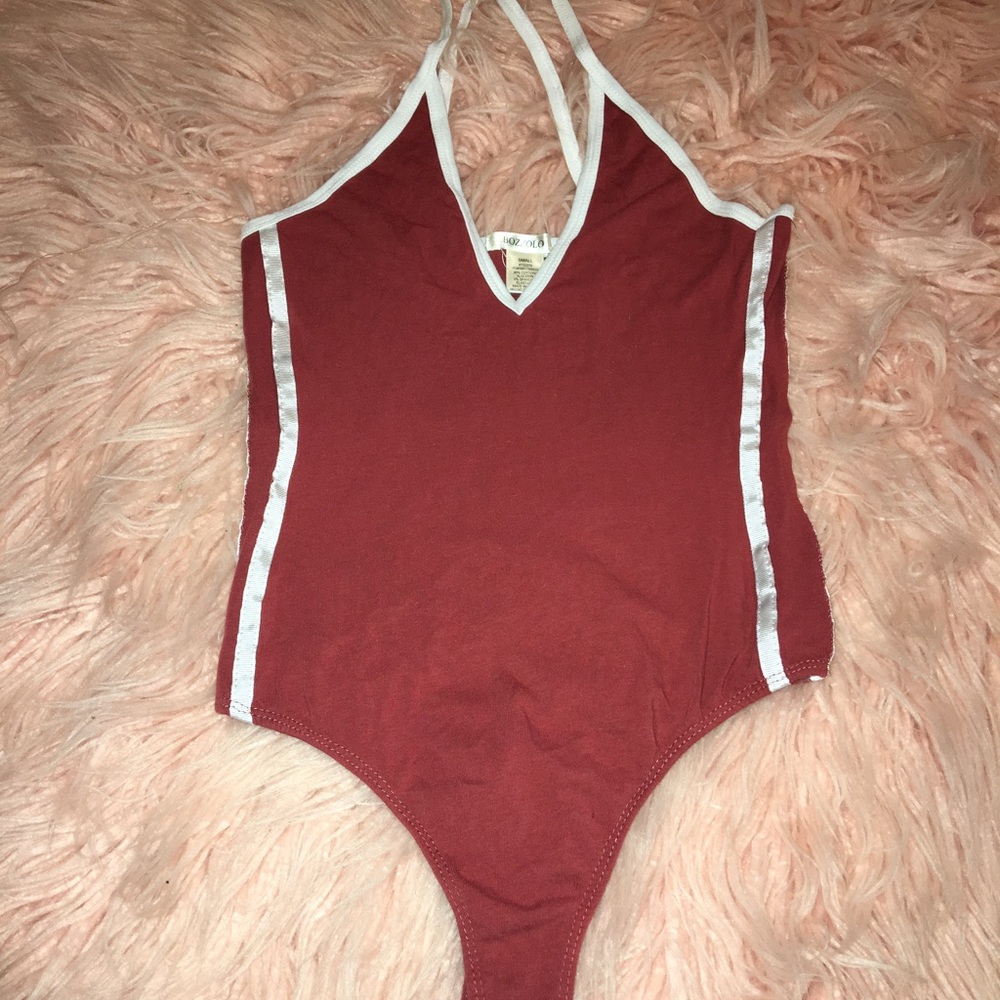 Track striped tank bodysuit
